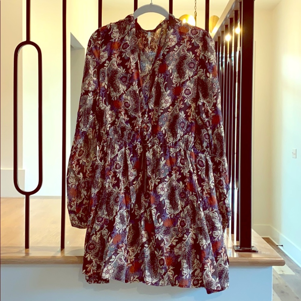 Free people floral mini dress